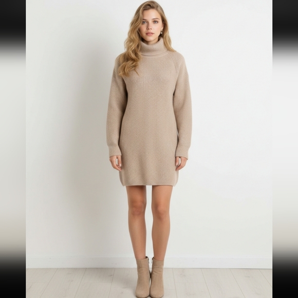 H&M Sweaters - H&M Women's Beige Turtleneck Sweater